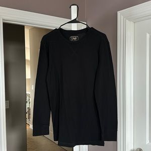 Jach’s waffle knit black long sleeve - size large